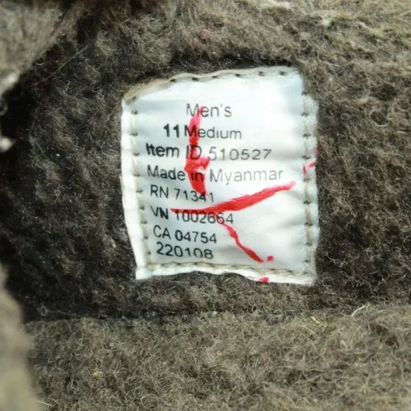 LL Bean Gray Suede Slip on Fleece Lined Nonslip Mountain Slipper Scuff Size 11 M - Picture 7 of 8